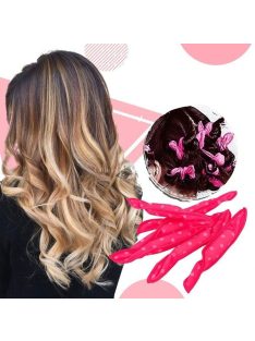   Rózsaszín Rugalmas Habszivacs Hajcsavarók Készlet (10 db) - Kíméletes Hajformázásra