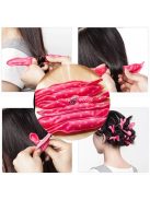 Rózsaszín Rugalmas Habszivacs Hajcsavarók Készlet (10 db) - Kíméletes Hajformázásra