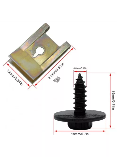 Auto Karosszéria Rögzítő Szett (40 db) - Járműjavítási és Karbantartási Kiegészítő Készlet
