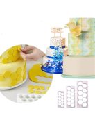 Geometriai tortadíszítő forma készlet - Rombusz alakú (3 darabos)