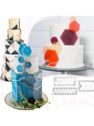 Geometriai tortadíszítő forma készlet - Rombusz alakú (3 darabos)