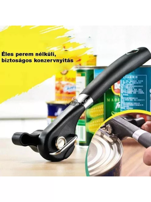 Biztonságos konzervnyitó (Éles perem nélküli kivitel) - Könnyű és biztonságos használat konzervdobozokhoz