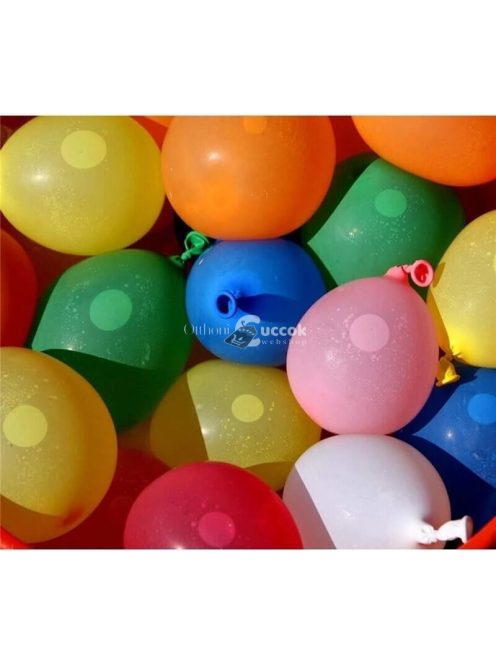 Vízibomba készlet töltő tartállyal és 500 db színes lufival kültéri szórakozáshoz