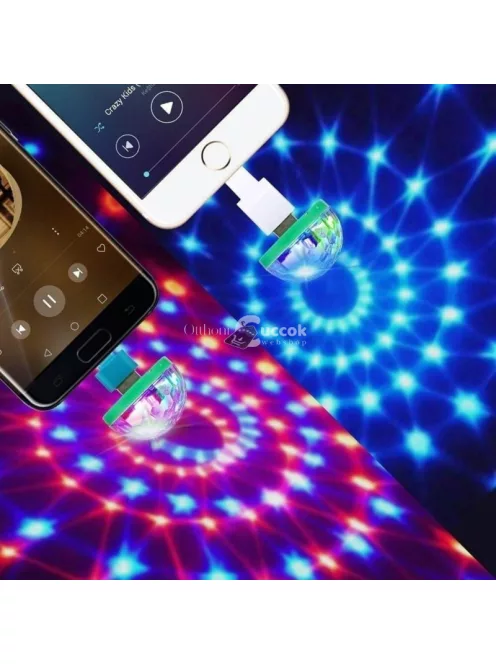 Mini RGB Disco Gömb USB Csatlakozással - Hordozható Fényhatások Partyhoz és Rendezvényekhez