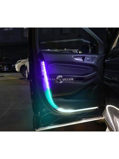 Tuning LED szalag autó ajtóra, piros-fehér dekorációs világítás