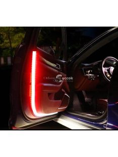   Tuning LED szalag autó ajtóra, piros-fehér dekorációs világítás
