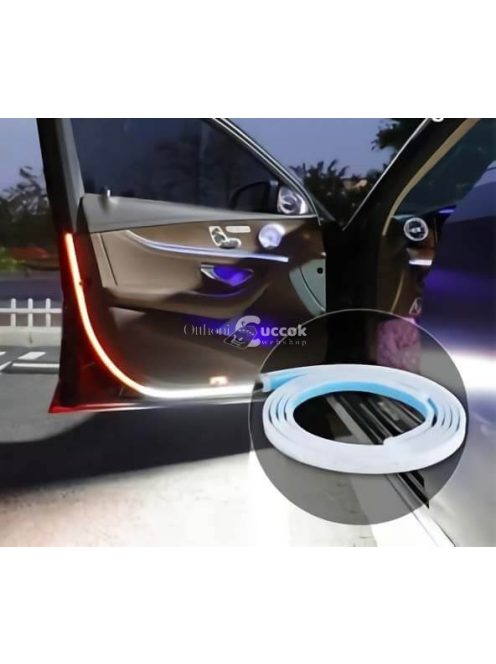 Tuning LED szalag autó ajtóra, piros-fehér dekorációs világítás