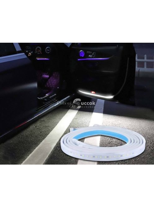 Tuning LED szalag autó ajtóra, piros-fehér dekorációs világítás