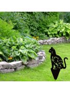 Kerti dekoráció Ülő macska figura kültéri díszítéshez