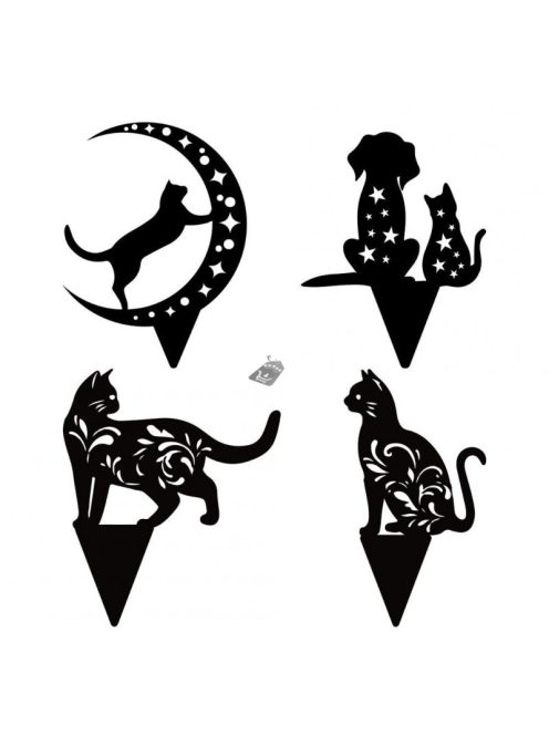 Kerti dekoráció Ülő macska figura kültéri díszítéshez