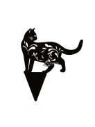 Kerti dekoráció Ülő macska figura kültéri díszítéshez