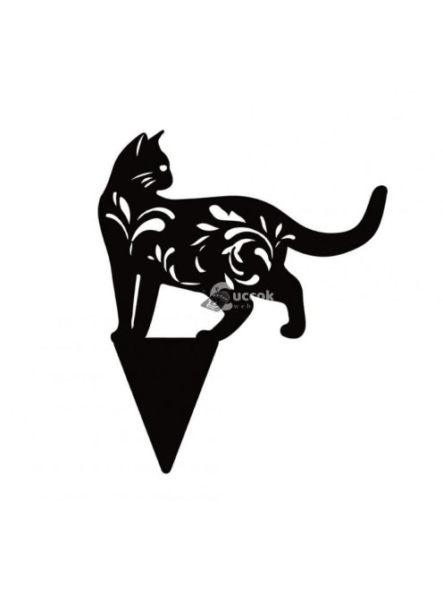 Kerti dekoráció Ülő macska figura kültéri díszítéshez