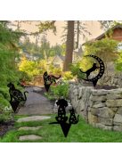 Kerti dekoráció Ülő macska figura kültéri díszítéshez