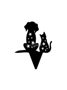   Kerti dekoráció Ülő macska figura kültéri díszítéshez