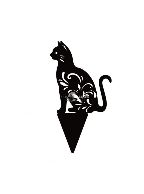 Kerti dekoráció Ülő macska figura kültéri díszítéshez