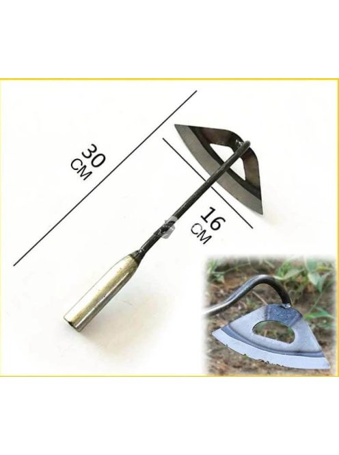 Kézi gyomvágó, Üreges kapa rozsdamentes acélból, Kertészeti eszköz gyomirtáshoz