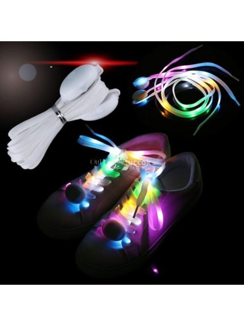 Világító LED-es Cipőfűző – Divatos és Látványos Kiegészítő Sportcipőkhöz és Parti Ruházathoz
