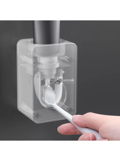 Falra szerelhető automata fogkrémadagoló higiénikus és kényelmes használatra