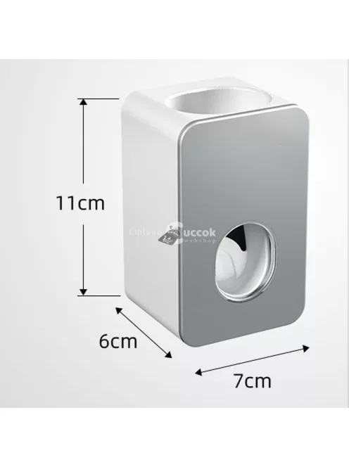 Falra szerelhető automata fogkrémadagoló higiénikus és kényelmes használatra