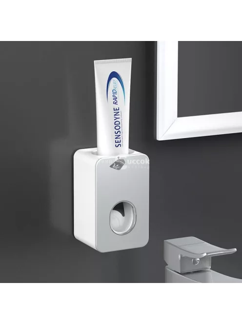 Falra szerelhető automata fogkrémadagoló higiénikus és kényelmes használatra