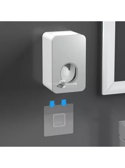 Falra szerelhető automata fogkrémadagoló higiénikus és kényelmes használatra