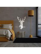 Szarvas formájú dekoratív tükör matrica falra, fekete színben