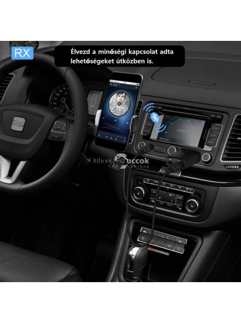 Bluetoothos Jack Adapter 3 az 1-ben - Zenehallgatásra, Hívásfogadásra és Autós Kihangosítóként