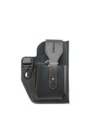 Retro bőr övtáska, férfi divatkiegészítő kávé színben