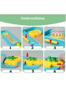 Mini Béka Bowling Játék, Asztali Szórakoztató Készlet Gyerekeknek és Családoknak