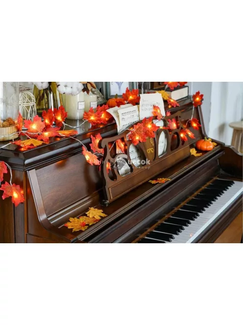 Világító LED-es Falevél Dekoráció Beltéri és Kültéri Használatra