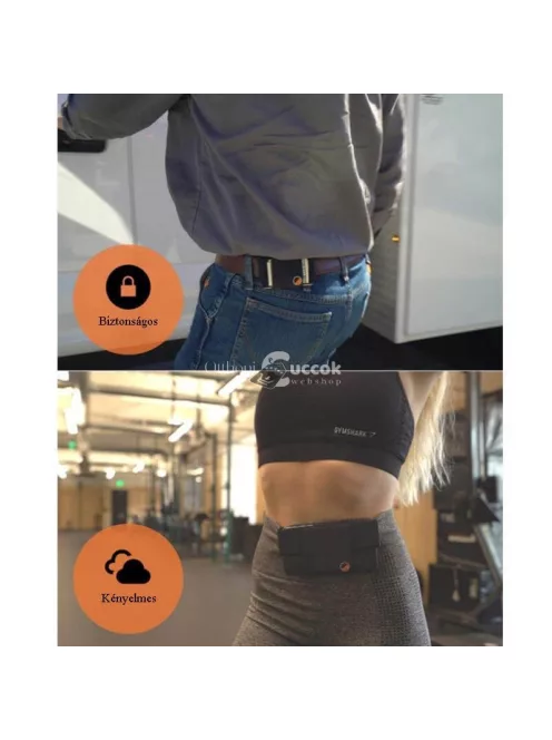Pénztárca és sport telefontartó nadrágra és övre rögzíthető kivitelben, Észrevehetetlen dizájnnal