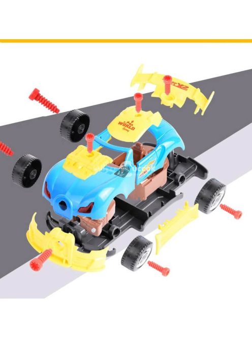 Szerelő gyermekjáték készlet, összerakható kisautóval - Kreatív és fejlesztő játék szett gyermekeknek