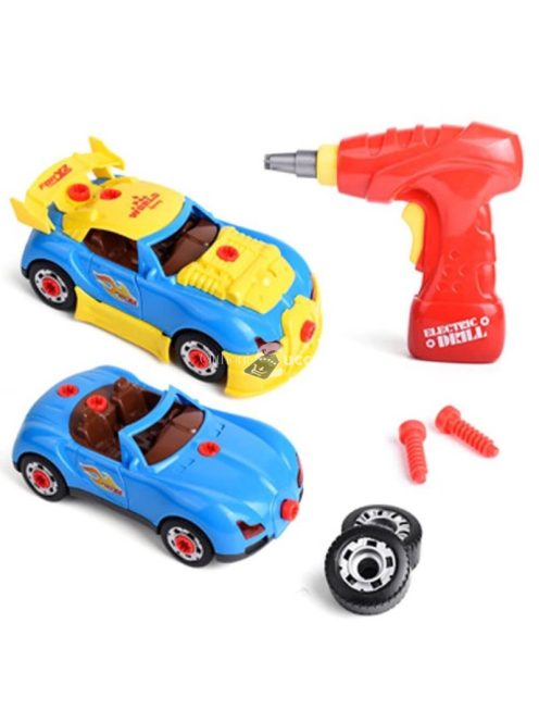Szerelő gyermekjáték készlet, összerakható kisautóval - Kreatív és fejlesztő játék szett gyermekeknek