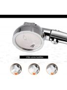 Arany színű 3 üzemmódú zuhanyfej és zuhanyrózsa fürdőszobai használatra