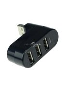 3 Portos USB 2.0 HUB forgatható fejjel, Fehér színű, többeszközös csatlakoztatáshoz