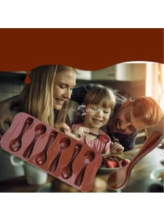   Szilikon csokikanál forma - Ideális csokoládéöntéshez és desszertdekorációhoz