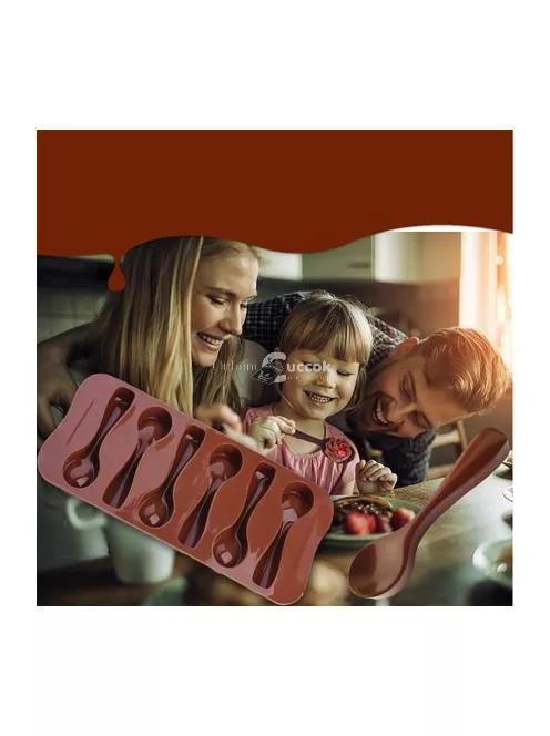 Szilikon csokikanál forma - Ideális csokoládéöntéshez és desszertdekorációhoz