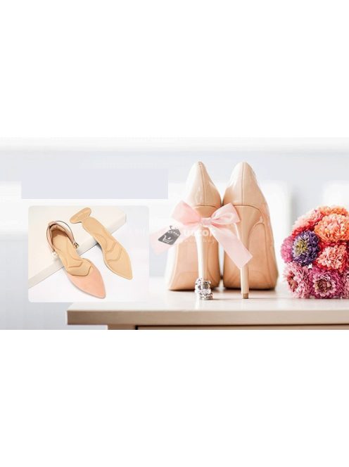 Fekete cipőbetét magassarkúhoz, sarokvédő talpbetét nőknek