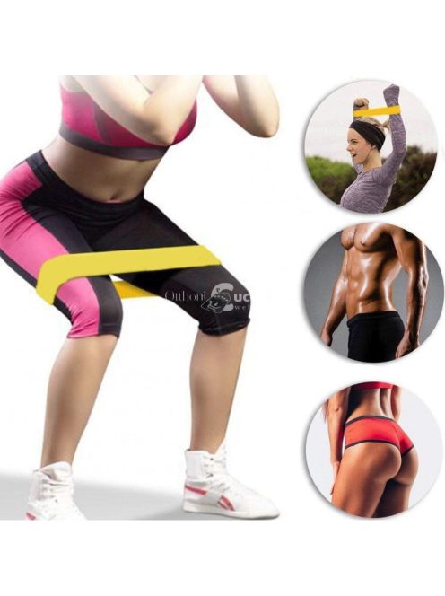 Erősítő gumiszalag készlet (5 darabos) fitnesz és edzés célokra