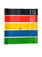 Erősítő gumiszalag készlet (5 darabos) fitnesz és edzés célokra