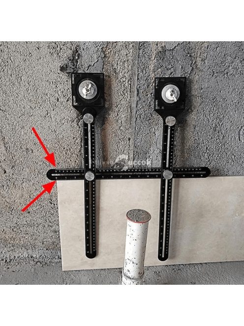 Univerzális vonalzó sablon precíziós méréshez és tervezéshez