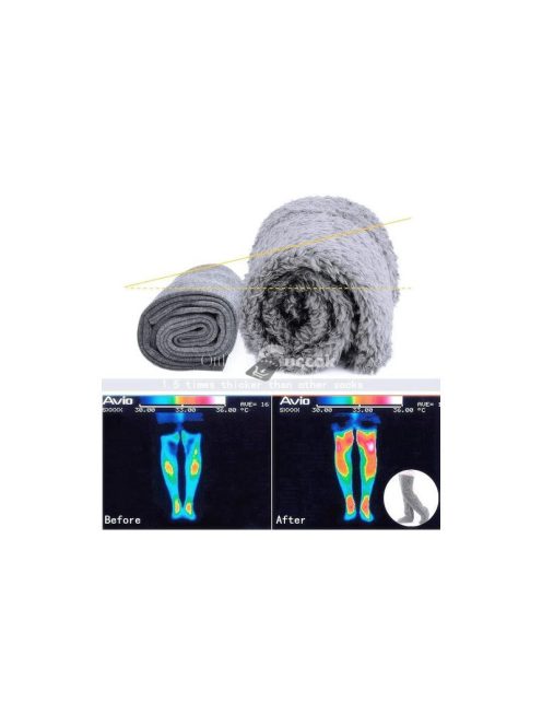 Bolyhos szürke lábmelegítő harisnya kényelmes viselethez