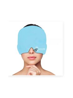   Kék színű migréncsillapító sapka fejfájás enyhítésére