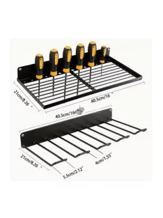   Szerszám rendszerező polc készlet, 2 darabos tároló megoldás műhelyhez és garázshoz