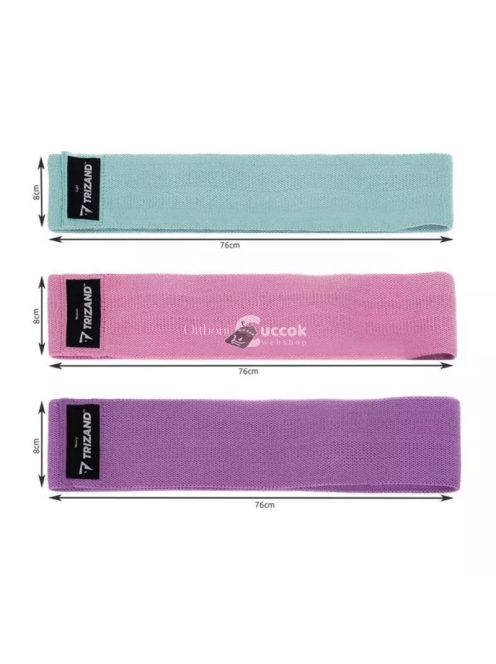 Fitness szalag szett - 3 db különböző erősségű edzőszalag otthoni és professzionális használatra