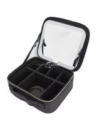 Kozmetikai táska beépített LED-es sminktükörrel - fekete színben, utazáshoz és mindennapi használatra