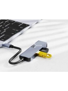   C típusú USB Hub 3.0 – 4 portos, 4K HDMI csatlakozással, többeszközös kompatibilitás