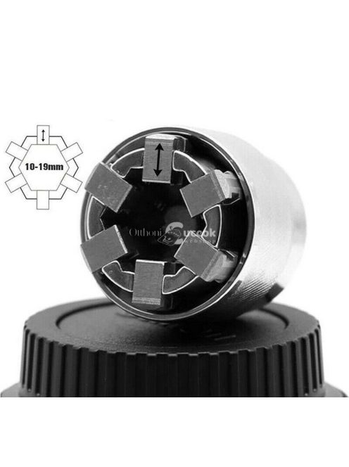 Állítható csőkulcs fej 10-19 mm vízvezeték-szereléshez és karbantartáshoz