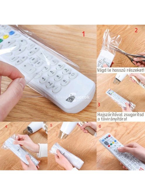 Hőre zsugorodó fólia, távirányító védőtok 10 db 6 x 25 cm méretben