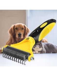   Kétoldalas kisállat szőreltávolító kefe kutyák és macskák számára, hatékony szőrhullás csökkentésére
